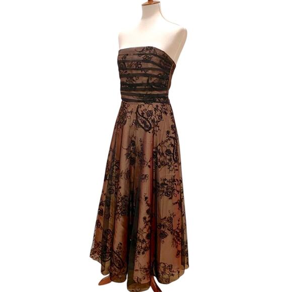 Vintage McClintock Formal Dress Medium Strapless Gown RARE Y2K does 50s Holiday - Picture 3 of 17